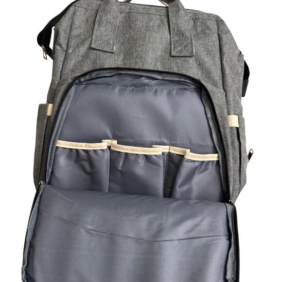 Kaiser Permanente Gray Backpack Diaper Bag W/ Changing Compartment & Pockets - Picture 3 of 13